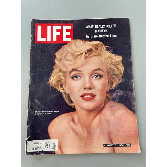 Life Magazine August 7 1964 Marilyn Monroe Cover Rare Collectible Vintage Issue - Picture 1 of 7
